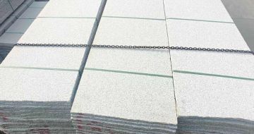 德州芝麻白毛板，石材毛板