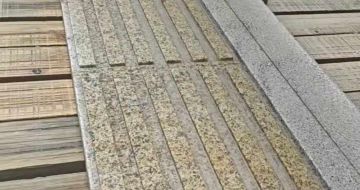 德州黄金麻盲道石 盲条