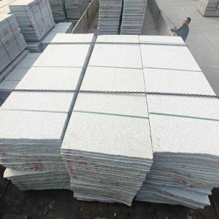 德州芝麻白毛板，石材毛板