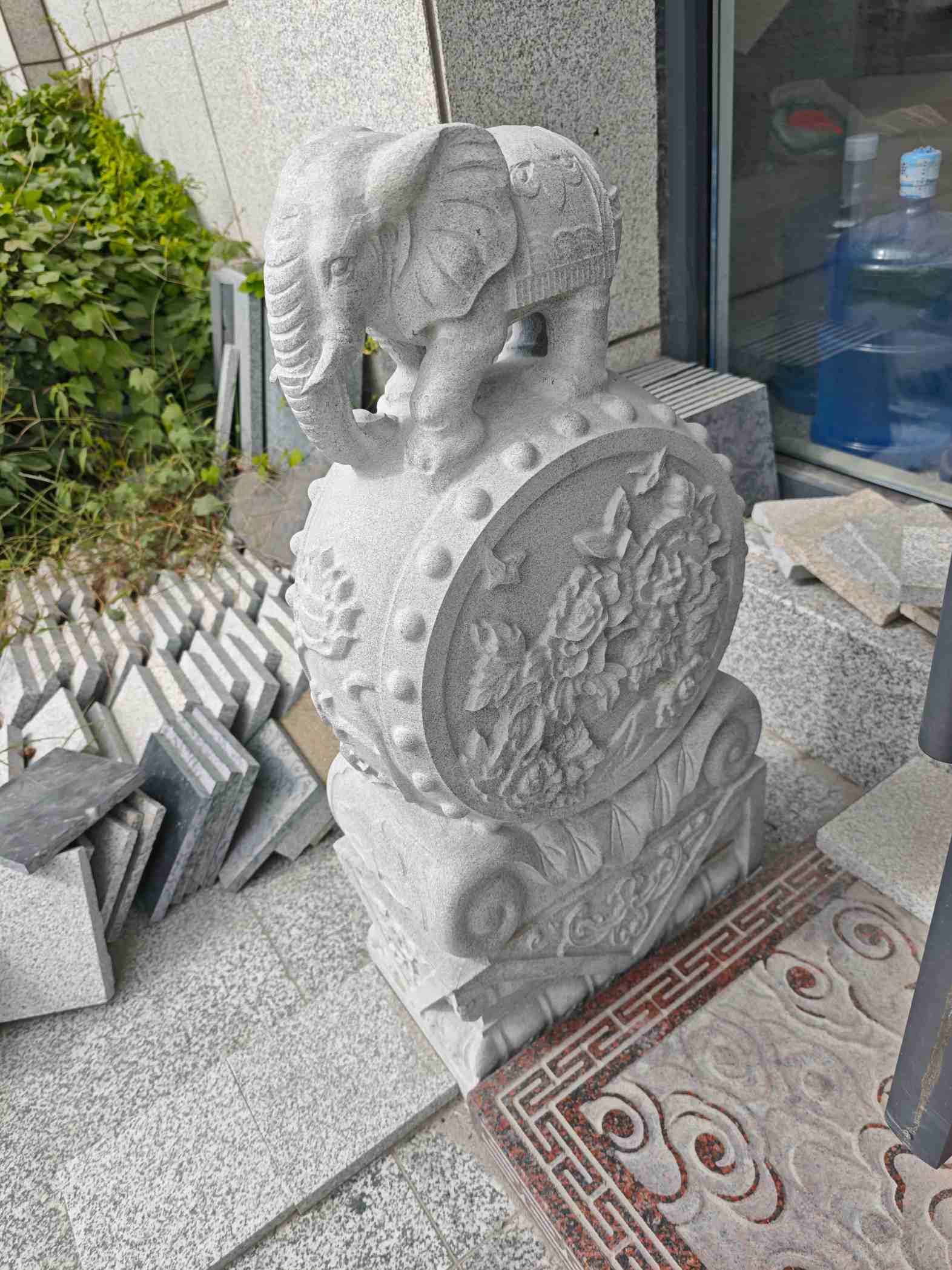 德州芝麻白抱鼓石 庭院抱鼓石