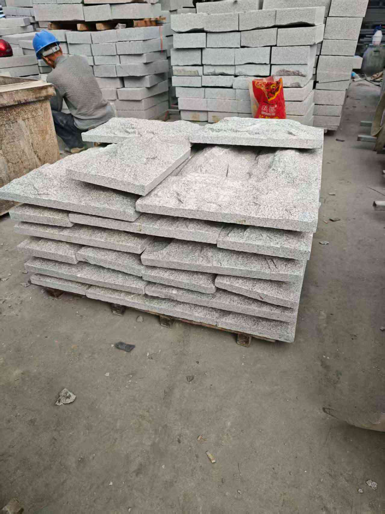 德州芝麻白蘑菇石，自然面