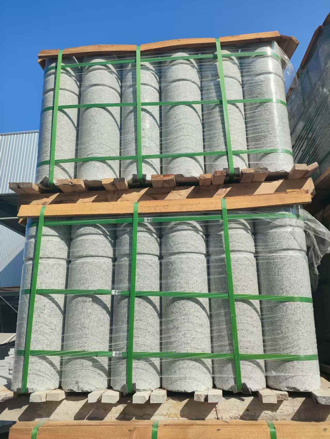 德州挡车柱芝麻白 挡车石