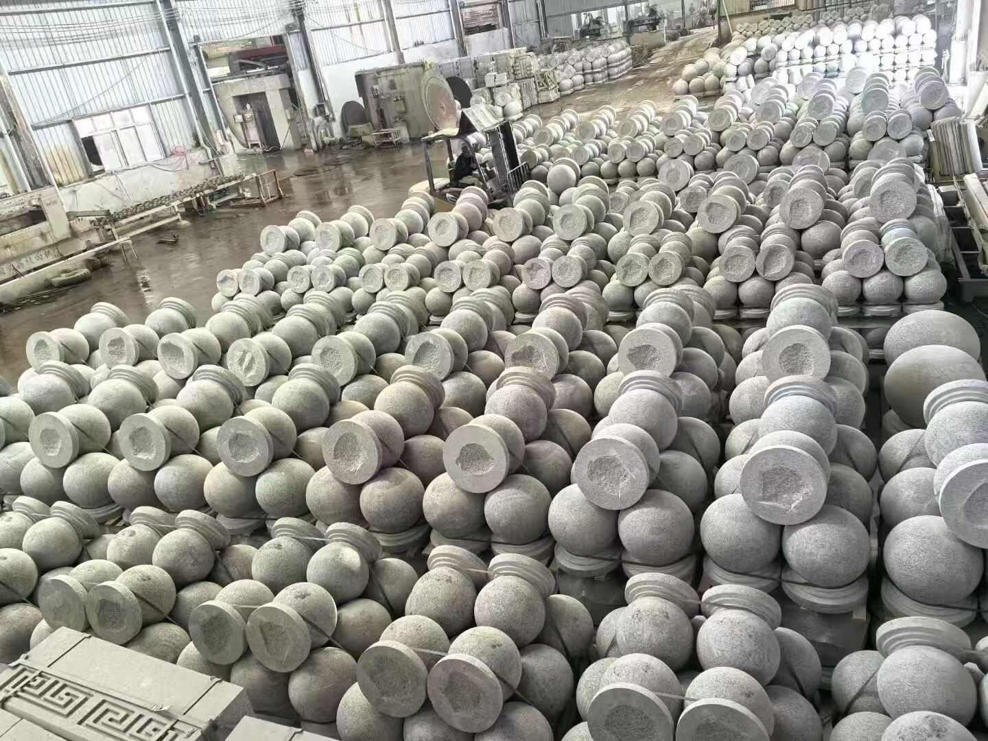 德州芝麻白圆球 石球 挡车球